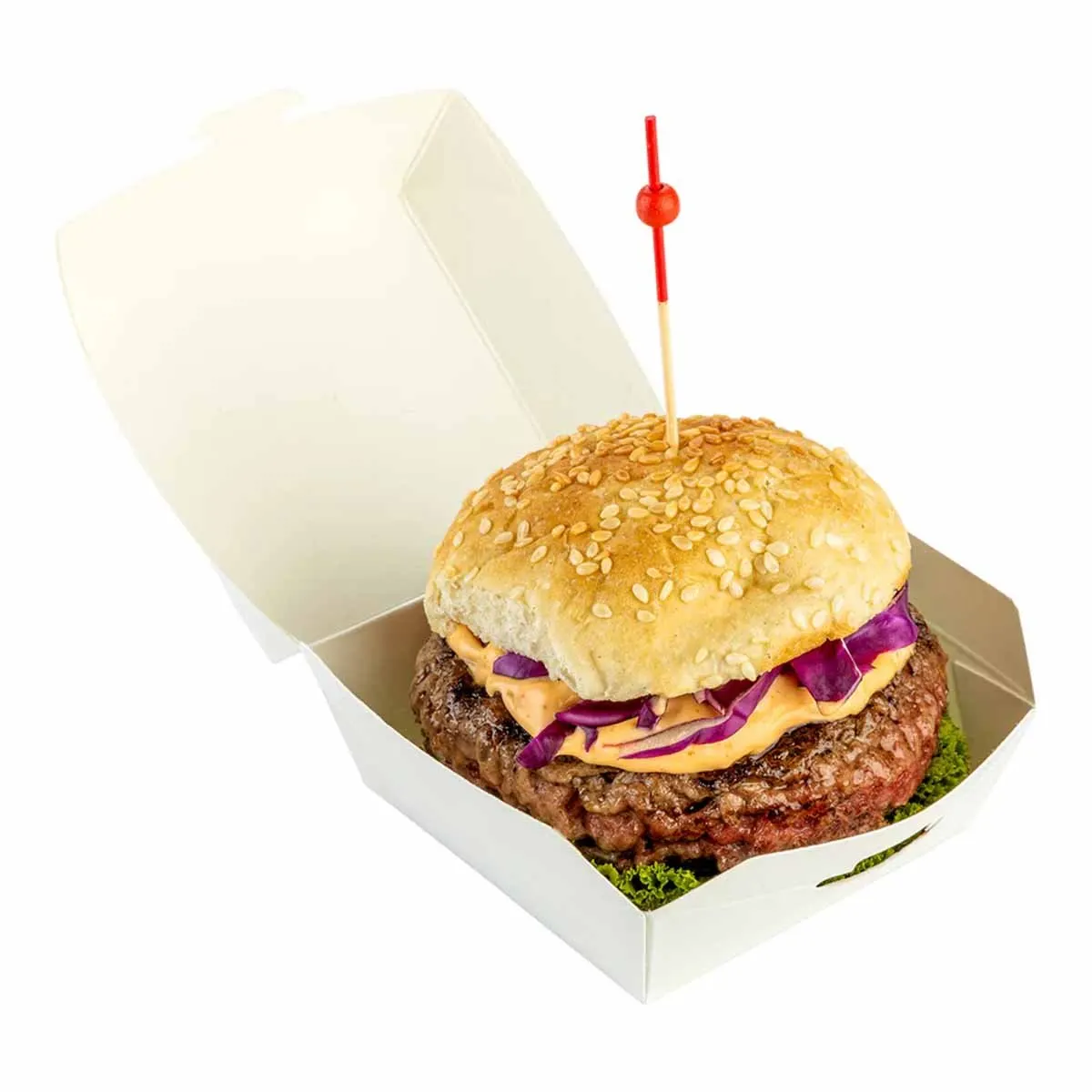 White Burger Boxes - Image 2